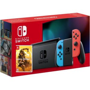 Nintendo Switch Neon Blue-Red (Upgraded version) + Игра Mortal Kombat 11 (русская версия) лучшая модель в Черкассах