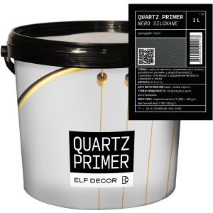 Кварцевая грунтовка Elf Decor QUARTZ PRIMER Nero 1 л Темно-графитовая (mbaQPnero_1) рейтинг