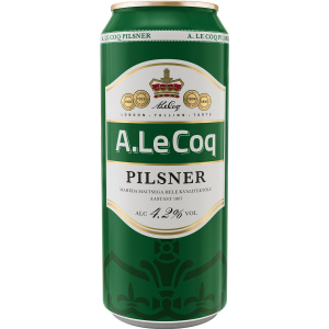 хорошая модель Упаковка пива A.Le Coq Pilsner светлое фильтрованное 4.2% 0.5 л х 24 шт (4740098090748)