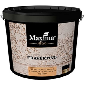 Штукатурка фасадная Maxima с эффектом натурального камня "Travertino" 15 кг (4820024427029)