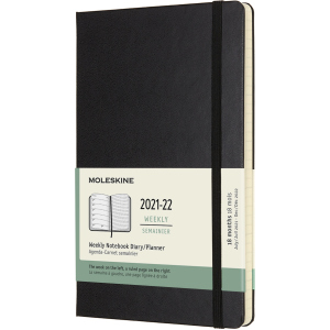 Еженедельник Moleskine 2021-2022 13 х 21 см 208 страниц Черный (8056420856224) лучшая модель в Черкассах