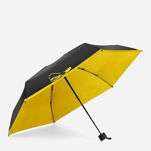 Зонт складаний Supretto Pocket Umbrella 5072-0003 механічний Чорний з жовтим (2000100014615) ТОП в Черкасах