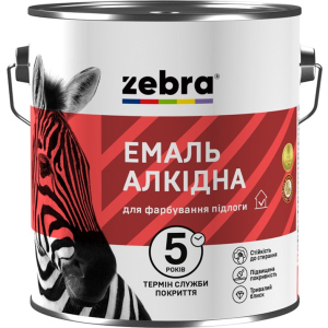 Емаль Zebra для підлоги алкідна ПФ-266 Червоно-коричнева 2.8 кг (4823048001091) краща модель в Черкасах