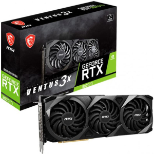 Відеокарта GF RTX 3070 Ti 8GB GDDR6 Ventus 3X OC MSI (GeForce RTX 3070 Ti VENTUS 3X 8G OC)