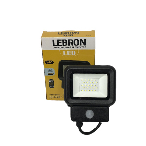 LED прожектор с датчиком движения LEBRON LF-20S, 20W, 1600Lm, 6500К (4416) в Черкассах