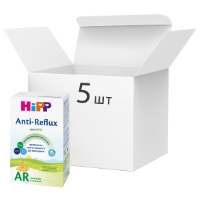 Упаковка детской сухой молочной смеси HiPP Anti-Reflux начальная 5 пачек по 300 г (9062300440420_9062300439462) ТОП в Черкассах