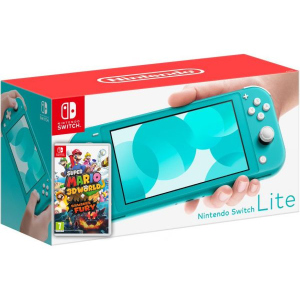 Nintendo Switch Lite Turquoise + Гра Super Mario 3D World + Bowser's Fury (російська версія) краща модель в Черкасах