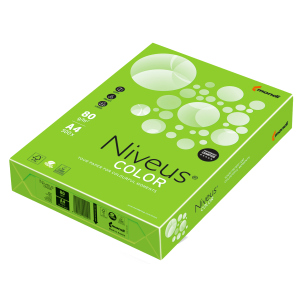 Бумага офисная цветная Niveus A4 80 г/м2 Неон 500 листов Зеленая (A4.80.NVN.NEOGN.500) ТОП в Черкассах