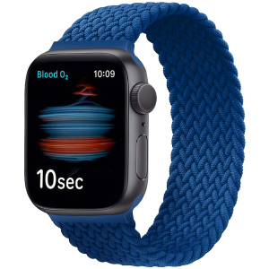 Ремінець Promate Fusion-44L для Apple Watch 42-44 мм 1/2/3/4/5/6/SE Blue (fusion-44l.blue) ТОП в Черкасах