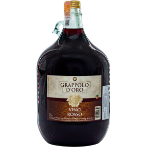 Вино Grappolo d'Oro Vino Rosso красное сухое 5л 10.5% (8005228010659)