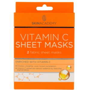 Тканинна маска для обличчя Skin Academy Vitamin C 0.45 г х 2 шт (5031413989908) краща модель в Черкасах