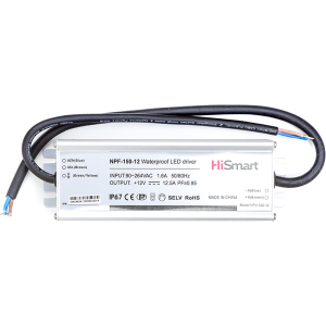 Блок питания HiSmart 12V 125A 150W PFC IP67 (NPF-150-12) рейтинг