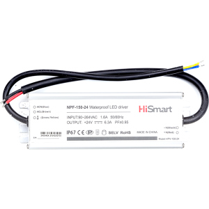 Блок питания HiSmart 24V 6.3A 150W PFC IP67 (NPF-150-24) лучшая модель в Черкассах