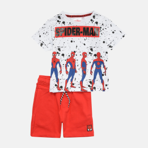 Комплект (футболка + шорти) Disney Spiderman UE1057 98 см Білий (3609084858100) краща модель в Черкасах