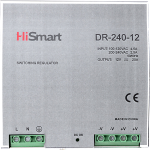 Блок питания HiSmart 12V 20A 240W DIN (DR-240-12) лучшая модель в Черкассах