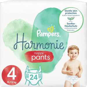 хорошая модель Подгузники-трусики Pampers Harmonie Nappy Pants Размер 4 (9-14 кг) 24 шт (8006540181409)