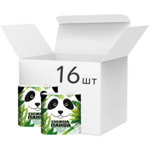 Упаковка туалетной бумаги Снежная Панда Классик 150 отрывов 2 слоя 16 пачек по 4 рулона (4823019007626) в Черкассах