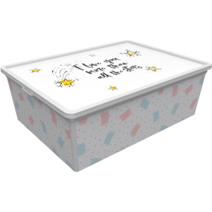 Контейнер для хранения с крышкой Qutu Trend Box Cute Sky 25 л (TREND BOX с/к CUTE SKY 25л.) в Черкассах