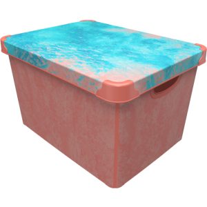 Контейнер для зберігання з кришкою Qutu Style Box Coral 20 л (STYLE BOX с/к CORAL 20л.) ТОП в Черкасах