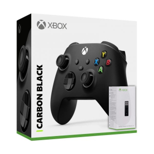 Microsoft Xbox Series X | S Wireless Controller with Bluetooth (Carbon Black) + Адаптер бездротового геймпада для Windows (Upgrade Version)