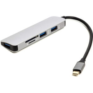 USB-хаб PowerPlant USB Type-C - 3хUSB 3.0 Ports + TF/SD Card Reader (CA912100)