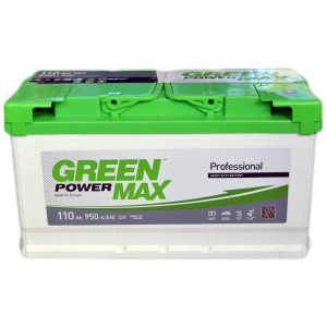 Автомобильный аккумулятор Green Power MAX 110 Ah (-/+) Euro (950EN) (22370) лучшая модель в Черкассах