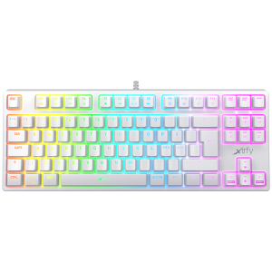 Клавіатура провідна Xtrfy K4 TKL RGB Kailh Red USB White RUS (XG-K4-RGB-TKL-WH-R-RUS) краща модель в Черкасах