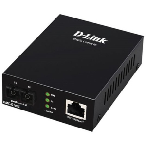 Медіаконвертер D-Link DMC-G10SC 1xGE, 1x1000BaseLX, SM, 10км, SC краща модель в Черкасах