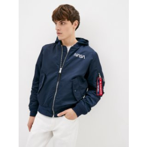 Куртка Airboss MA-1 Hooded NASA M Replica Blue (707568225967_A) лучшая модель в Черкассах