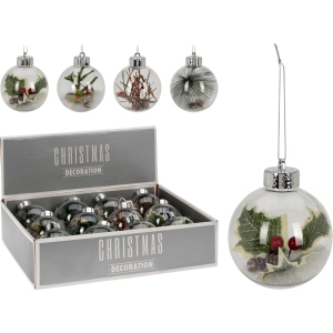 Набір ялинкових куль Christmas Decoration 8 см 12 шт (CAA126880) краща модель в Черкасах