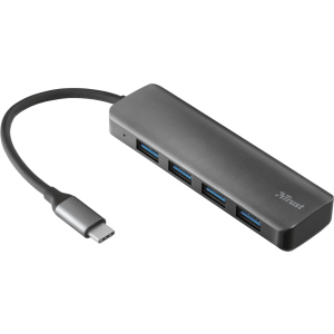 USB-хаб Trust Halyx USB-C to 4-Port USB-A 3.2 Aluminium (TR23328) ТОП в Черкасах