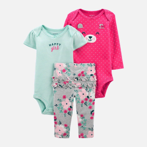 Комплект (боди 2 шт + леггинсы) Carters 1J996910 80 см 998 ASST Assorted-ST (194133787935) лучшая модель в Черкассах