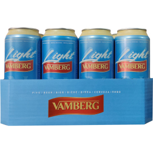 Упаковка пива Vamberg Light светлое фильтрованное 3.8% 0.5 л х 12 шт (8594044191876) ТОП в Черкассах