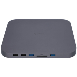 USB-хаб адаптер Ailink Aluminium USB-C Mac mini Hub Card Reader HDD/SDD slot Space Grey (AI-MC25_sg) краща модель в Черкасах