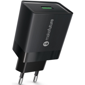 Сетевое зарядное устройство Makefuture 1 USB (3A) Quick Charge Black (MCW-11BK)