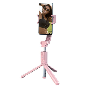 Селфи-монопод Baseus SULH-04 Lovely Uniaxial Bluetooth Folding Stand Selfie Stabilizer с треногой Розовый лучшая модель в Черкассах