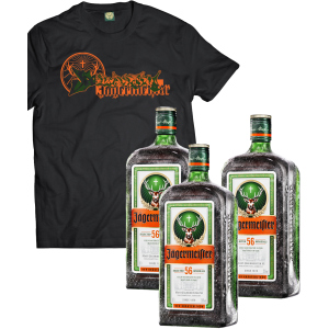 купити Лікер Jagermeister 0.7 л 35% 3 пляшки (+ексклюзивна футболка) (DESIGN2) pL (4067700013018_Y_L)