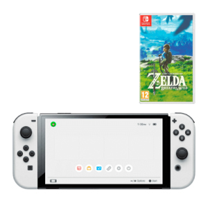 Набір Консоль Nintendo Switch OLED Model HEG-001 64GB White Новий + Гра The Legend of Zelda Breath of The Wild ТОП в Черкасах