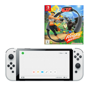 хорошая модель Набор Консоль Nintendo Switch OLED Model HEG-001 64GB White Новый + Игра Ring Fit Adventure