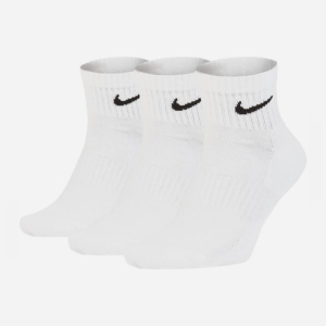 Набір шкарпеток Nike U Nk Everyday Cush Ankle 3Pr SX7667-100 34-36 (S) 3 пари Білий (888407236143) ТОП в Черкасах