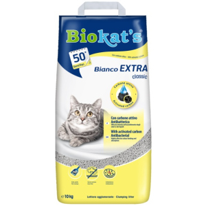 Наполнитель для кошачьего туалета Biokat's Bianco Extra для кошачьего туалета, 10 кг, с активированным углем (4002064618104) в Черкассах