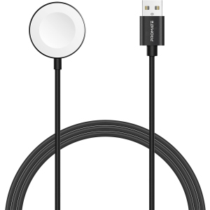 Кабель Promate AuraCord-A USB Type-A для заряджання Apple Watch з MFI 1 м Black (auracord-a.black) краща модель в Черкасах