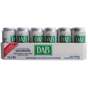 Упаковка пива DAB Ultimate Light светлое фильтрованное пастеризованное 4% 0.44 л х 24 шт (4053400207643) надежный