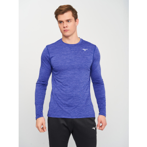 Рашгард Mizuno Impullse Core LS Tee J2GA752027 L Синий (5059431210187) лучшая модель в Черкассах