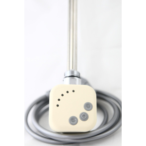 Электрический тэн у полотенцесушитель HeatQ HEC с регулятором 30-60С, таймером 2 ч, бежевый (cream ral1015) 300 Вт ТОП в Черкассах