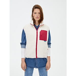 Теплый жилет Pull & Bear XAZ260723KXZG L Белый с розовым (DD8000005149881)