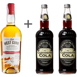 Набор виски бленд West Cork Bourbon Cask, 0.7 л 40% + Напиток газированный Fentimans Curiosity Cola, 0.75 л + 0.75 л (1021000056636) ТОП в Черкассах