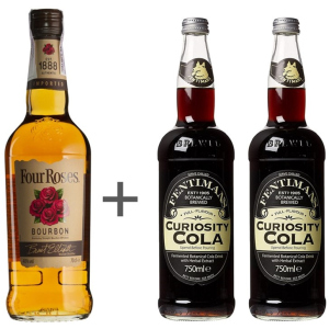 Набір віскі бурбон Four Roses, 0.7 л 40% + Напій газований Fentimans Curiosity Cola, 0.75 л + 0.75 л (1221000056630) ТОП в Черкасах