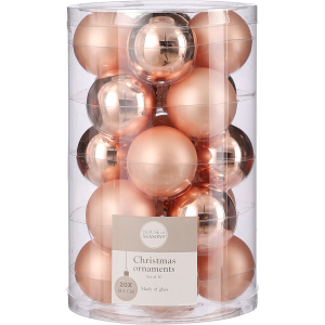 купити Набір ялинкових кульок House of Seasons Ø 4 см 20 шт Персикових (8718861800180)