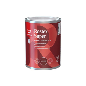 Грунт швидкосохнучий TIKKURILA ROSTEX SUPER для металу та оцинкування червоно-коричневий 1л краща модель в Черкасах